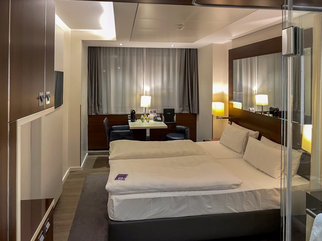 A hotel room in Berlin, Germany