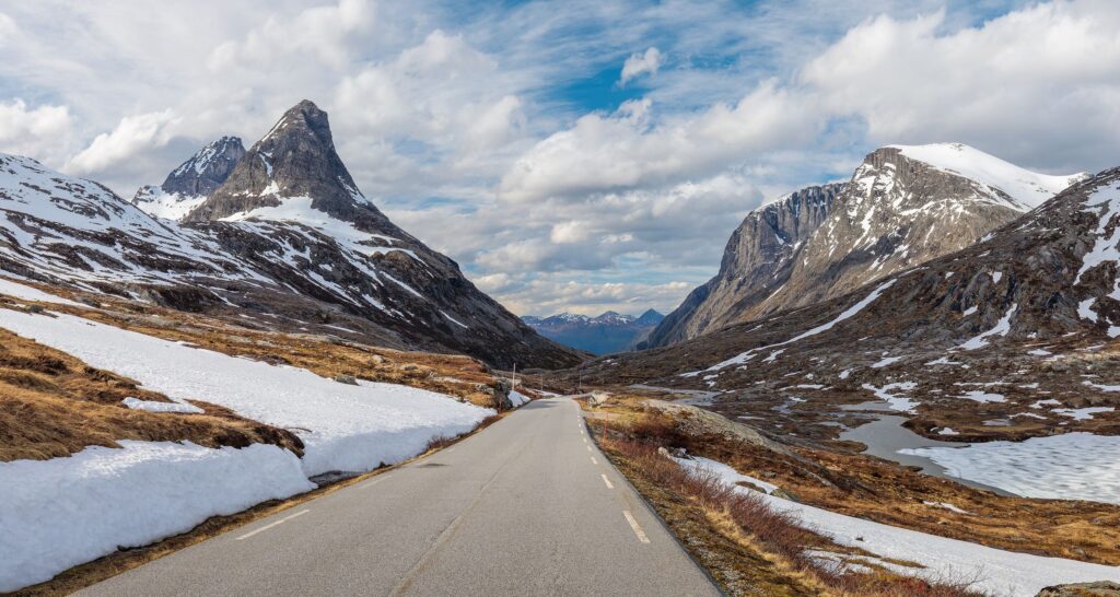 Mountain road towards Trollstigen, Møre og Romsdal, Norway